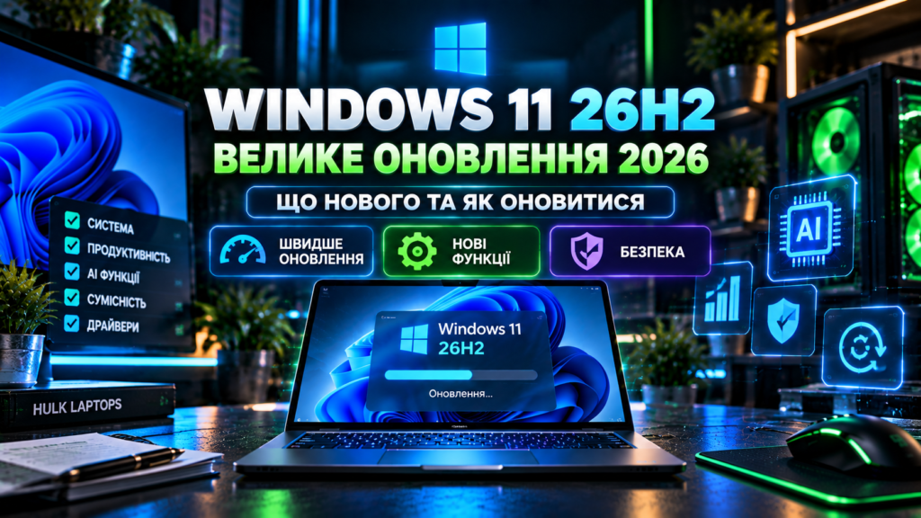 Windows 11 26H2 — велике оновлення 2026 року та нові функції