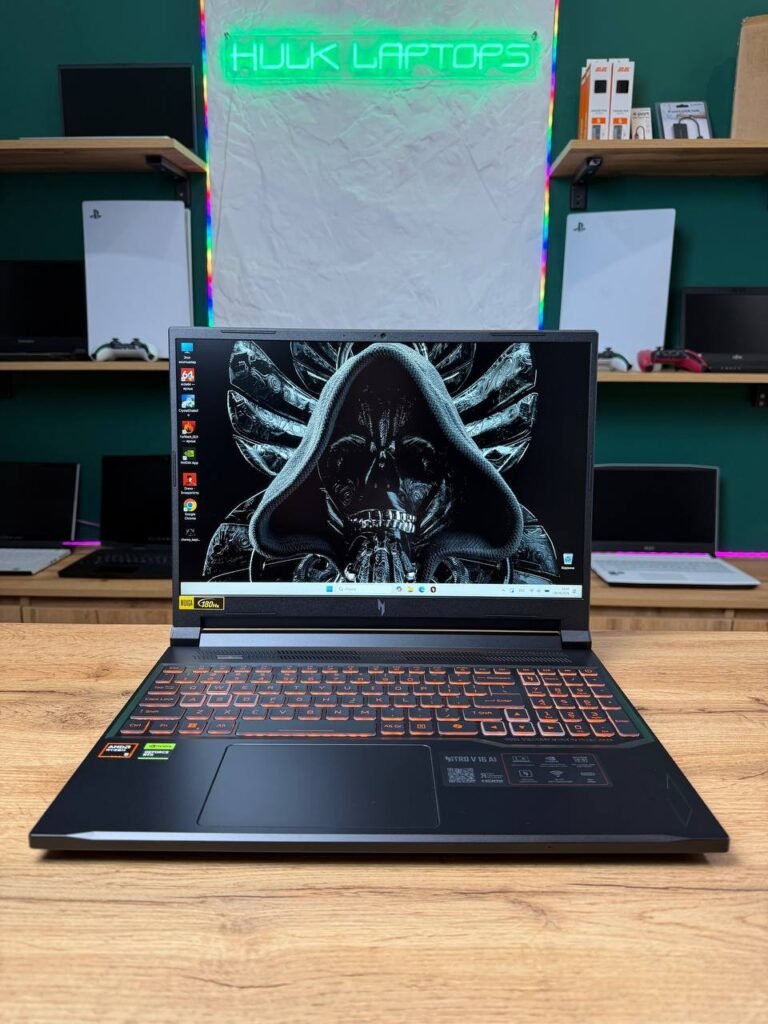 Acer Nitro V16 AI ANV16-42-R309 з Ryzen 5 240, RTX 5050 8GB, 16GB DDR5, SSD 512GB та 16-дюймовим IPS дисплеєм 1920×1200 180Hz.
